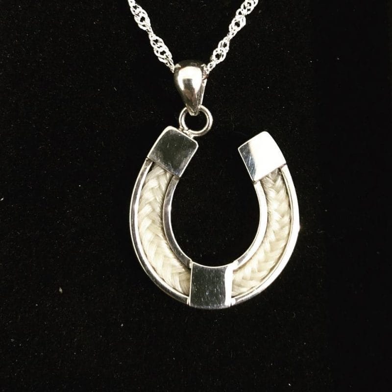 Sterling Silver Horseshoe Pendant - made by Mane Attraction